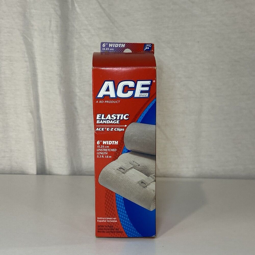Ace Elastic Bandage Vintage Customized Compression E-Z Clips 6 Inch USA Made